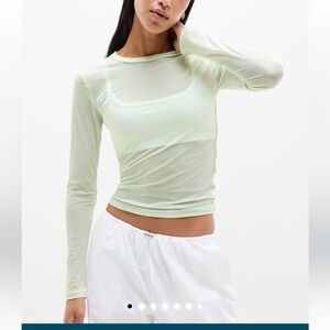 NWT Athleta Sheer Mesh Top